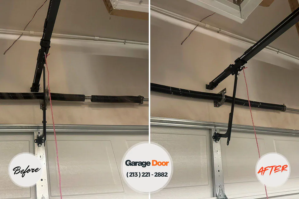 Before and after: garage door repair Flushing, MI